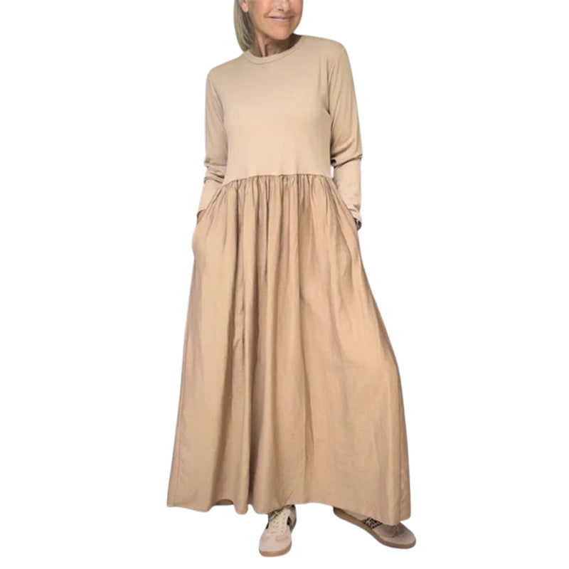 🔥Christmas Promotion 49%OFF🔥Flowy Knit Midi Dress with Full Sleeves