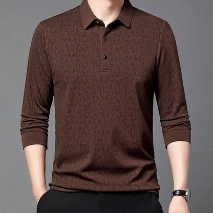 ✨New Arrival✨Men's Business Casual Lapel Long Sleeve T-Shirt