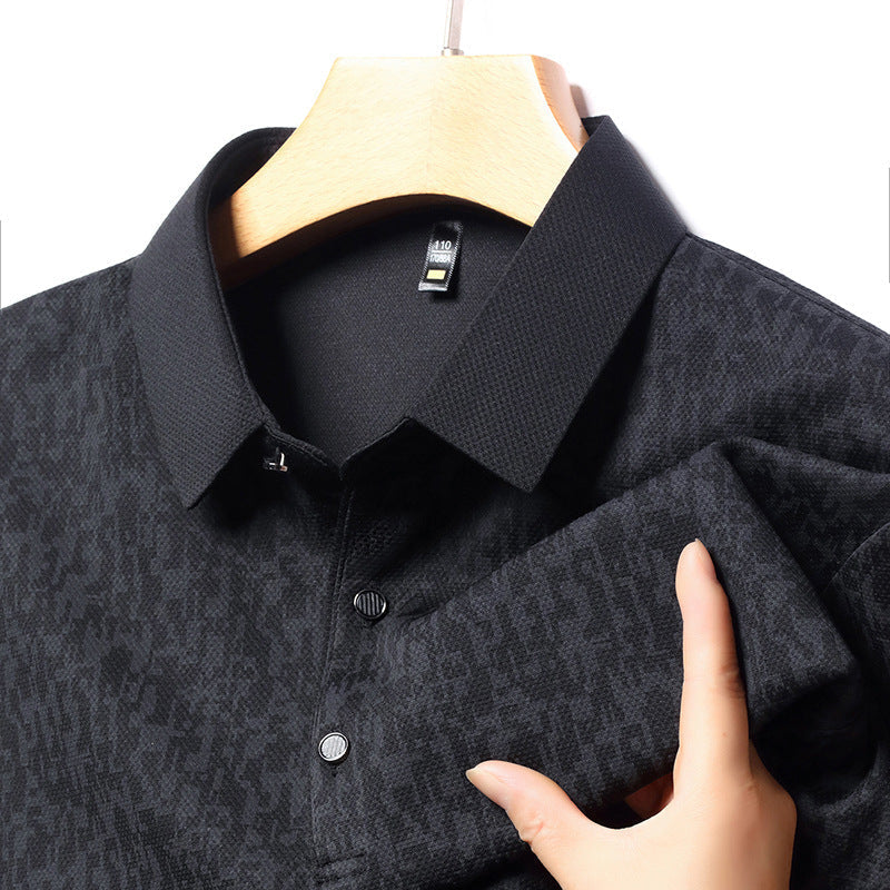 ✨New Arrival✨Men's Business Casual Lapel Long Sleeve T-Shirt