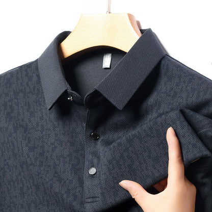 ✨New Arrival✨Men's Business Casual Lapel Long Sleeve T-Shirt