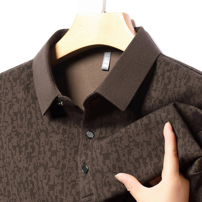 ✨New Arrival✨Men's Business Casual Lapel Long Sleeve T-Shirt