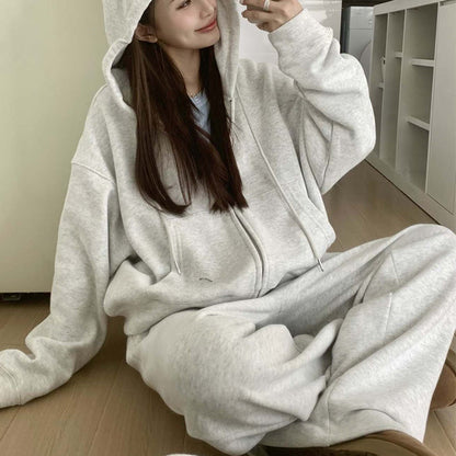 Women's Fashionable Hoodie and Joggers Two-Piece Set