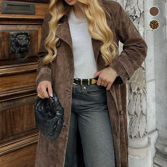 🔥🖤Black Friday Sale-50% OFF🔥Women's Warm and Comfortable Waist-Tied Long Coat