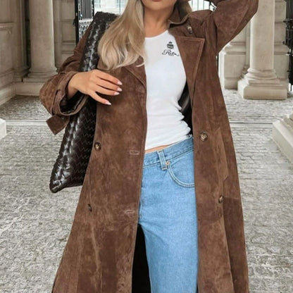 🔥🖤Black Friday Sale-50% OFF🔥Women's Warm and Comfortable Waist-Tied Long Coat