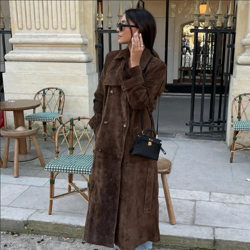 🔥🖤Black Friday Sale-50% OFF🔥Women's Warm and Comfortable Waist-Tied Long Coat