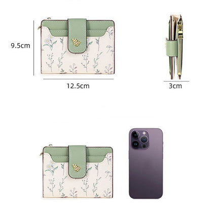 🔥🖤Hot Sale:50% OFF🔥Floral Print Short Wallet for Women