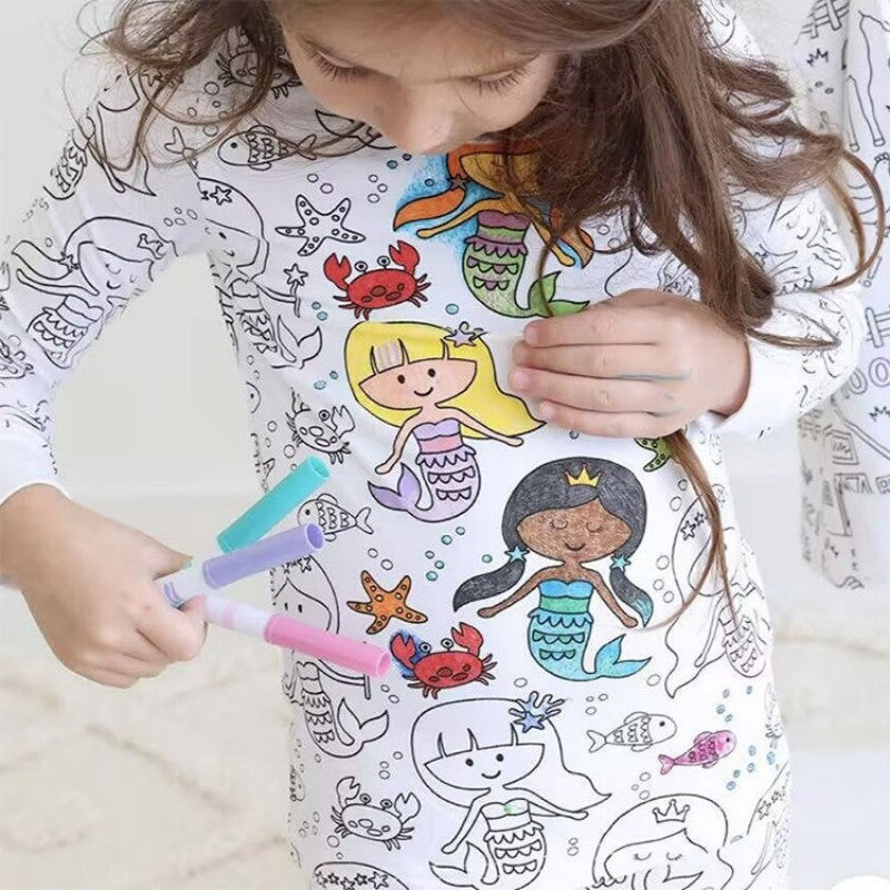 DIY Cartoon Colorable Pajamas for Kids