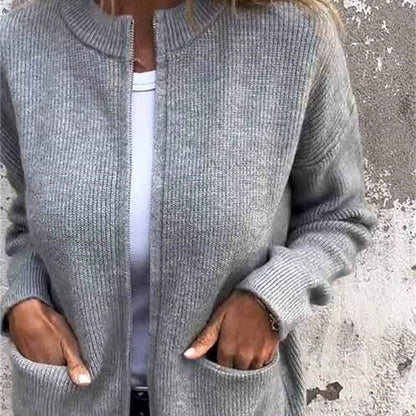 🎁Hot Sale 49% OFF⏳Women's Cozy Zipper Knitted Jacket