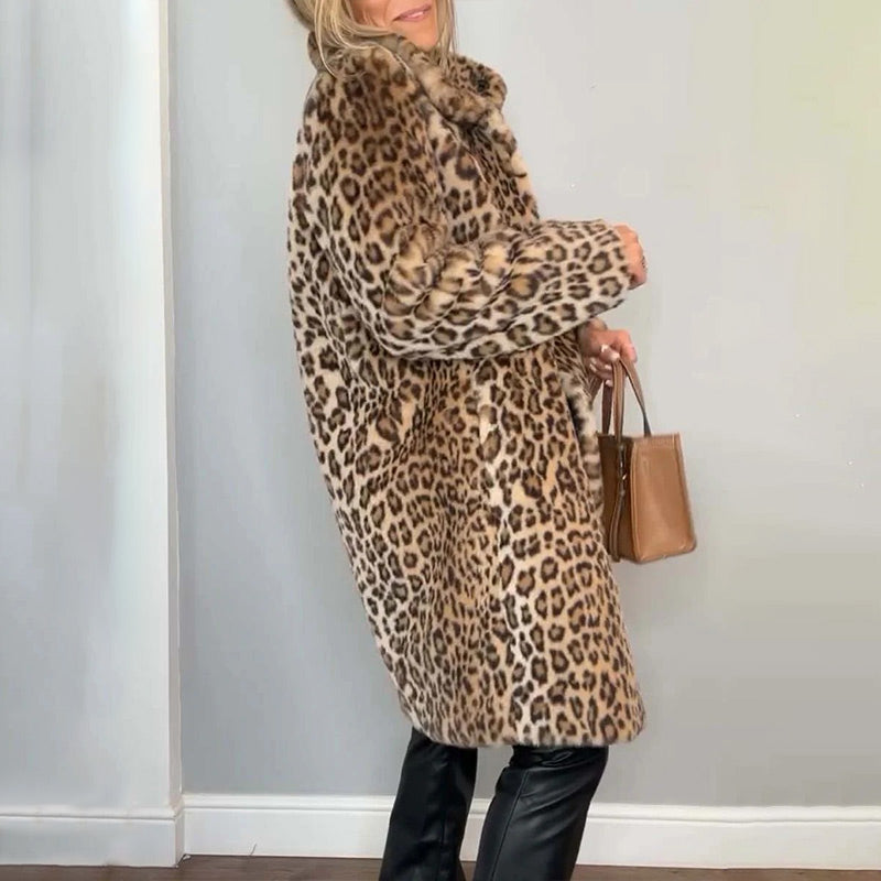 🔥Big Sale 50% OFF🔥Women's Leopard Print Mid-Length Jacket