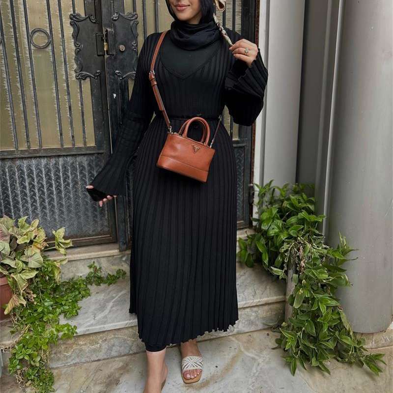 🔥BLACK FRIDAY SALE 49% OFF!!🔥V-Neck Sleeved Knit Midi Dress