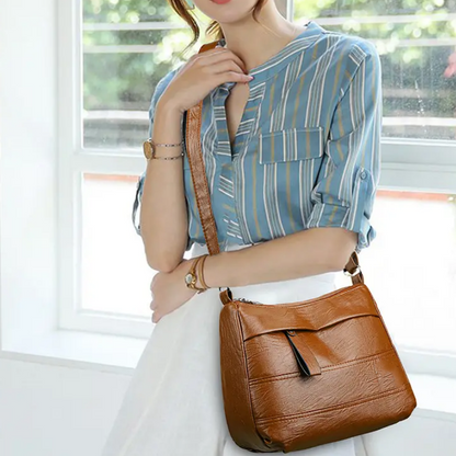 Retro Large-Capacity Multilayer Shoulder Bag