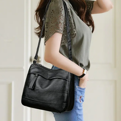 Retro Large-Capacity Multilayer Shoulder Bag