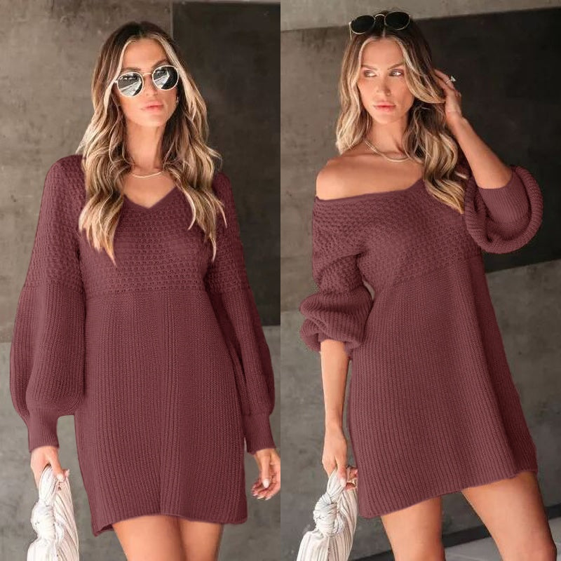 🔥BLACK FRIDAY SALE 49% OFF🔥Women's Retro Red Sweater Dress