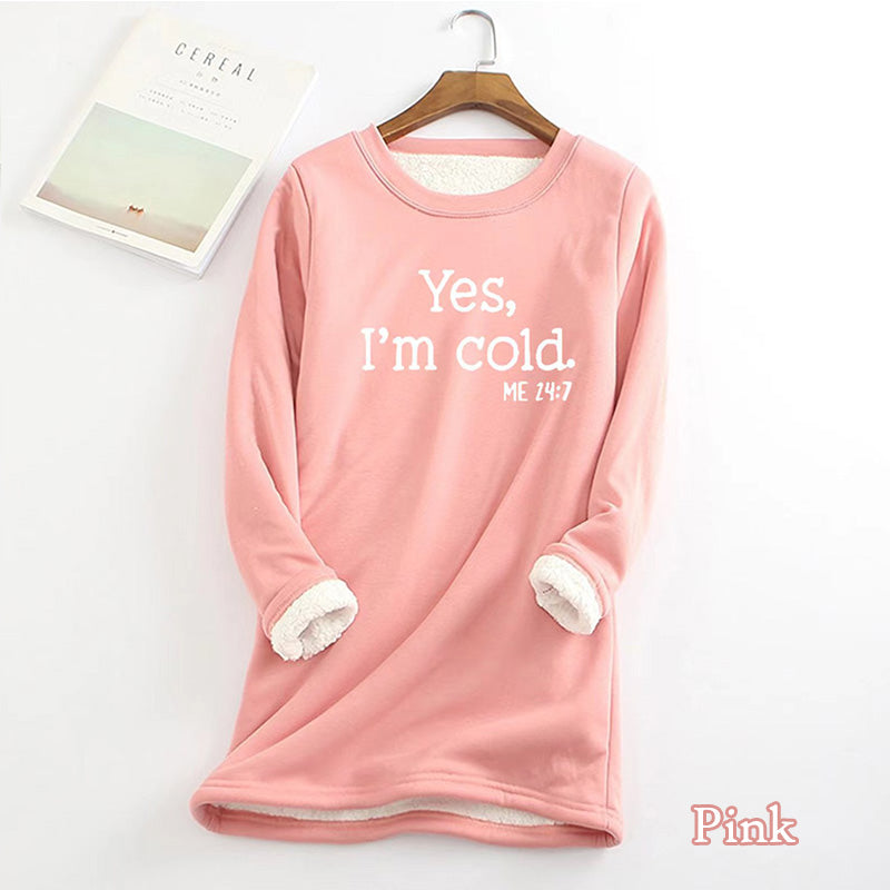 [Best Gift For Her] Women's Winter Plush Lined Warm Sweatshirt