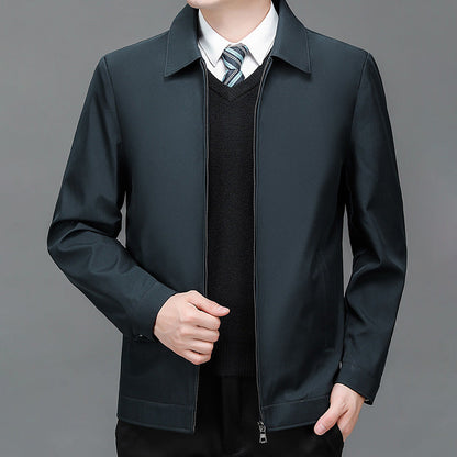 Men's Windproof Lapel Zipper Jacket