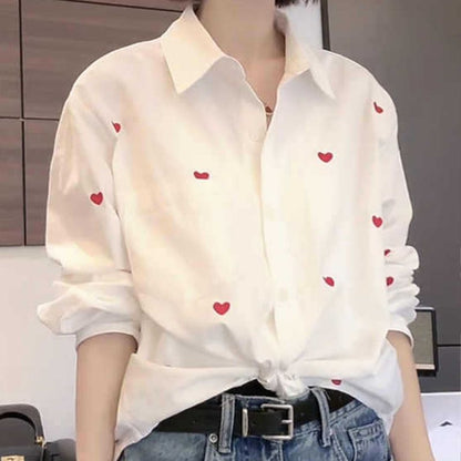 Women’s Nice Chic Lapel White Shirt