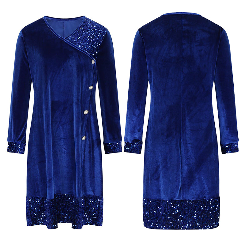 Sequin A-Line Midi Dress for Women