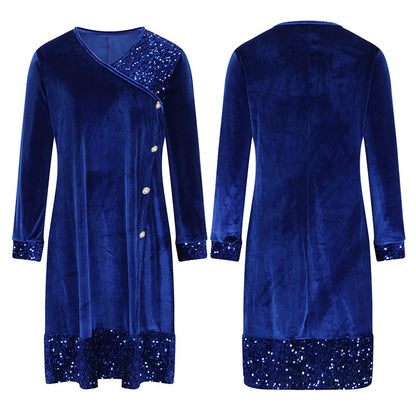 Sequin A-Line Midi Dress for Women