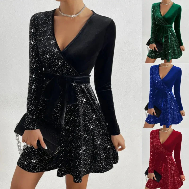 Women’s Sequin A-Line Mini Dress