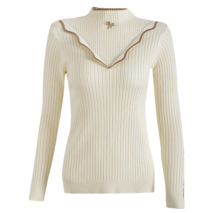 Women's Sweet Mock Neck Sweater for Fall & Winter Layering