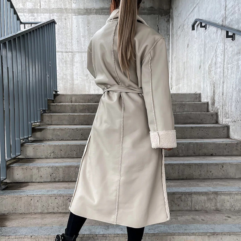 ❄️Winter Specials❄️ Women's Stylish Lapel Coat with Belt