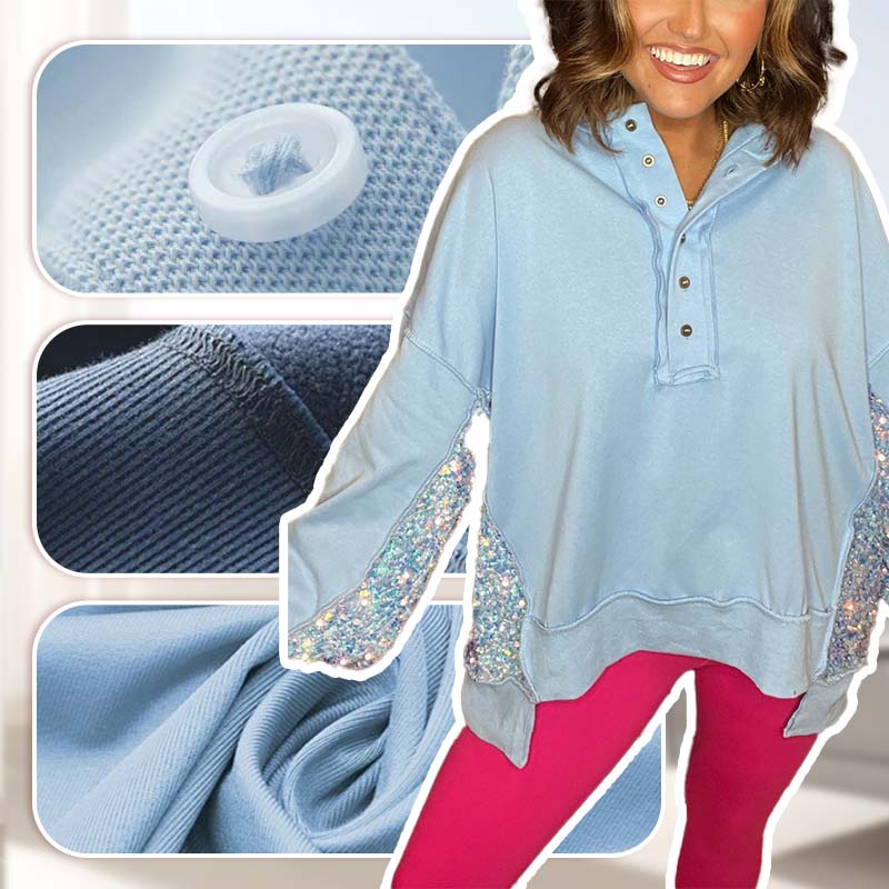 Women's Sequins Patch  Sweatshirt