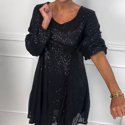 Black Sequined Dress