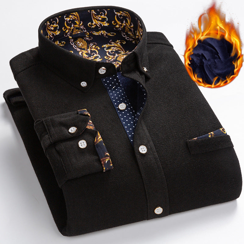 Black Friday Sale - 49% OFF💥Men's High Quality Corduroy Warm Winter Shirt Thick Fleece