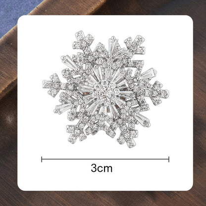 Luxury Rotating Snowflake Brooch