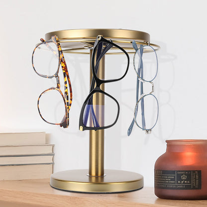 360° Rotating Sunglass Organizer with Tray for Desktop