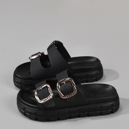 Open-Toe & Cut-out Slide Sandals
