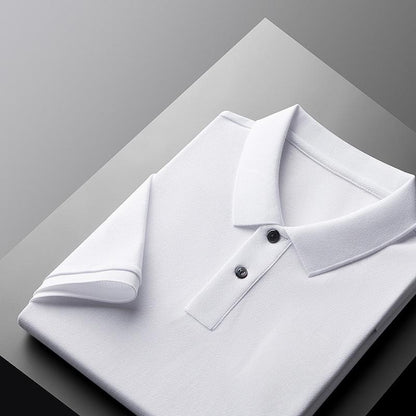 Men's Casual Business Short Sleeve Lapel T-Shirt
