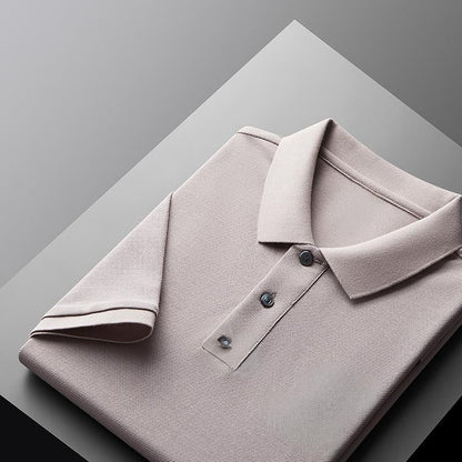Men's Casual Business Short Sleeve Lapel T-Shirt
