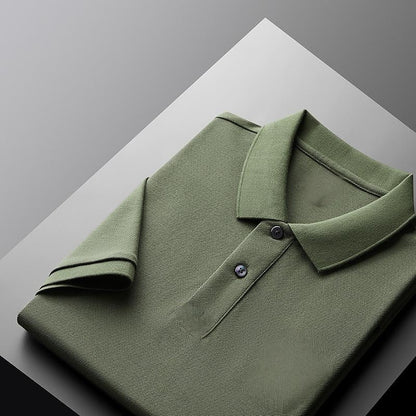 Men's Casual Business Short Sleeve Lapel T-Shirt
