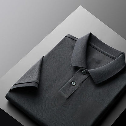 Men's Casual Business Short Sleeve Lapel T-Shirt