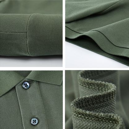 Men's Casual Business Short Sleeve Lapel T-Shirt