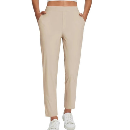 ⏳2026 Hot Sale 70% OFF🌞Women’s Fitted High-Waisted Zip-Pocket Trousers - 👖Lightweight, Breathable, Soft 26"/27" Ankle Pants with Zipper Pockets