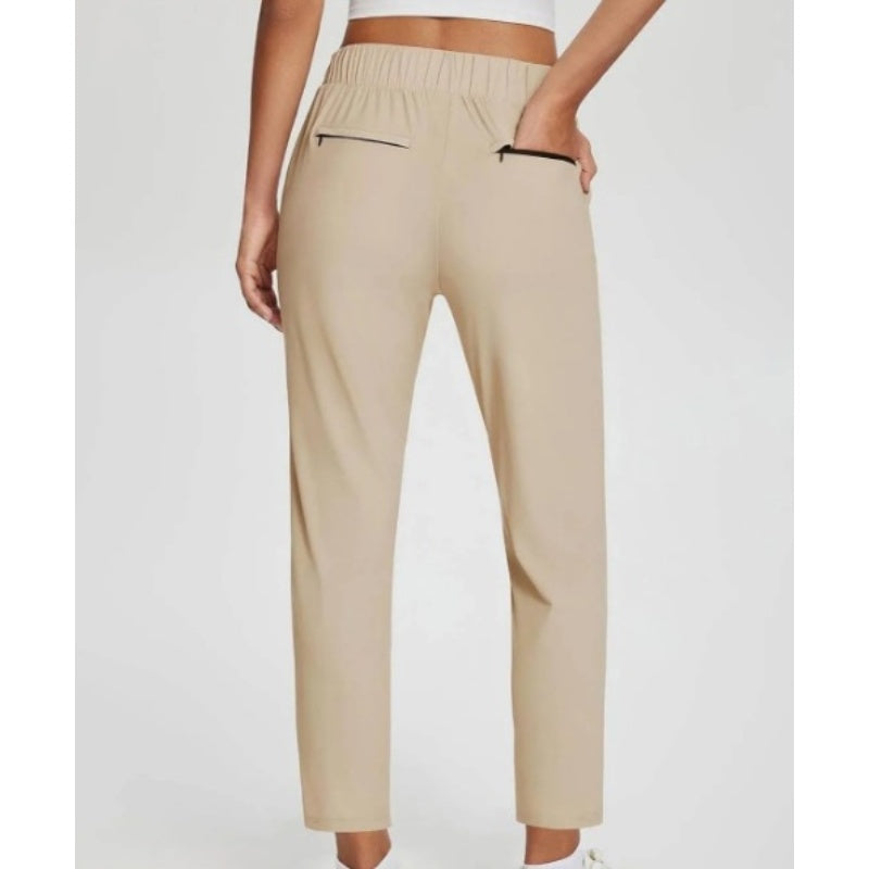 ⏳2026 Hot Sale 70% OFF🌞Women’s Fitted High-Waisted Zip-Pocket Trousers - 👖Lightweight, Breathable, Soft 26"/27" Ankle Pants with Zipper Pockets