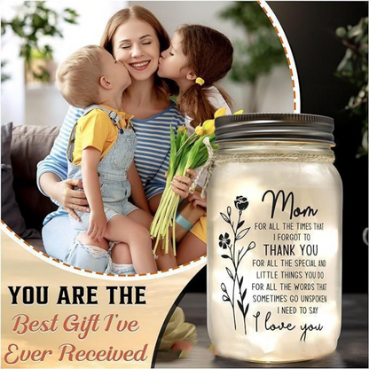 Warm Glow Glass Wish Bottle Light