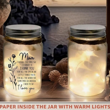 Warm Glow Glass Wish Bottle Light