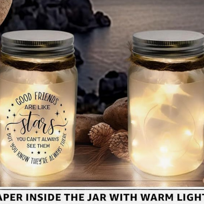 Warm Glow Glass Wish Bottle Light