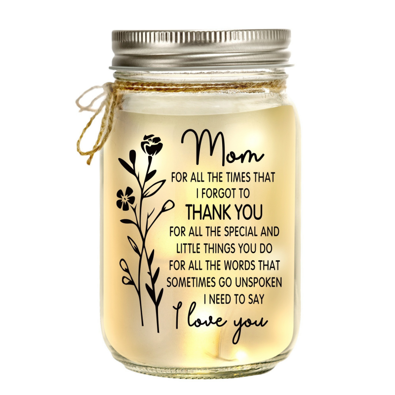 Warm Glow Glass Wish Bottle Light