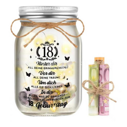Warm Glow Glass Wish Bottle Light