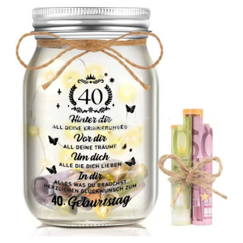 Warm Glow Glass Wish Bottle Light