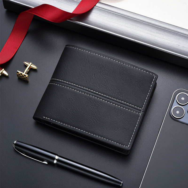 🔥2025 Hot Sale 🎁Men's Short Business Soft Faux Leather Ultra-Thin Wallet