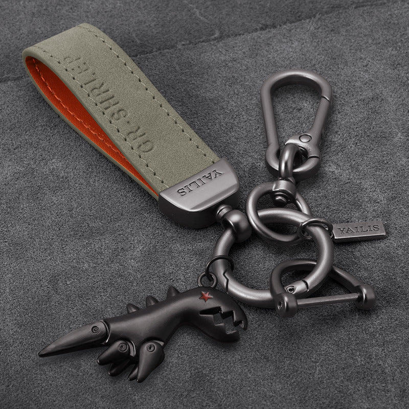 Aluminum Alloy Dinosaur Charm Paired with Suede Leather Bracelet-🔥Second Item at 40% OFF