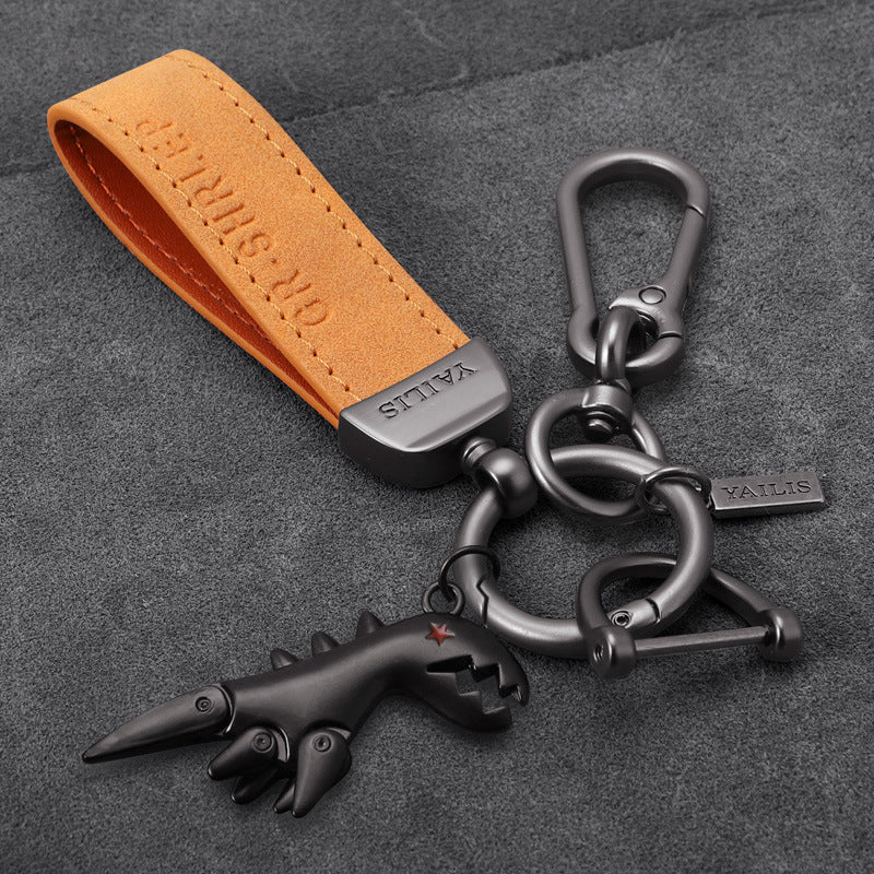 Aluminum Alloy Dinosaur Charm Paired with Suede Leather Bracelet-🔥Second Item at 40% OFF