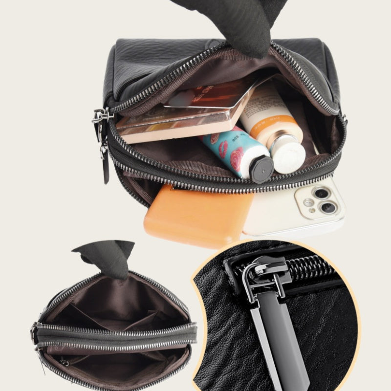 Women's Soft PU Leather Crossbody Bag with Adjustable Strap