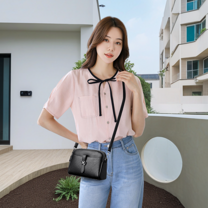 Women's Soft PU Leather Crossbody Bag with Adjustable Strap
