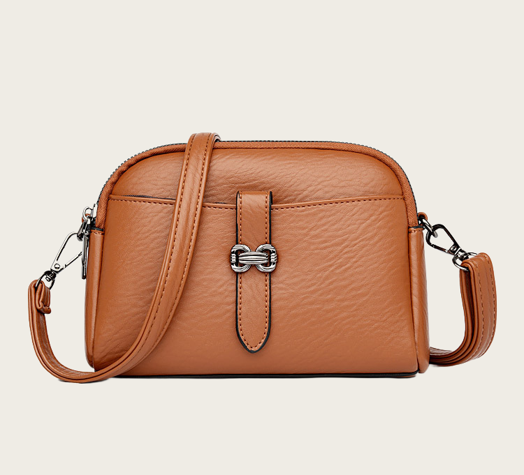 Women's Soft PU Leather Crossbody Bag with Adjustable Strap